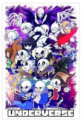 AAVEDA Game Undertale 21 Leinwand-Poster, Wandkunst, Dekordruck, Bild Gemälde für Wohnzimmer, Schlafzimmer, Dekoration, ungerahmt, 30 x 45 cm