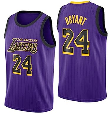 CLZWFZ Adult 12# 14# 23#23#24# 33# Basketball Jersey Unisex Ärmellose Basketball Tank Top Sport Futter T-Shirt Tank Top,24# Purple,M