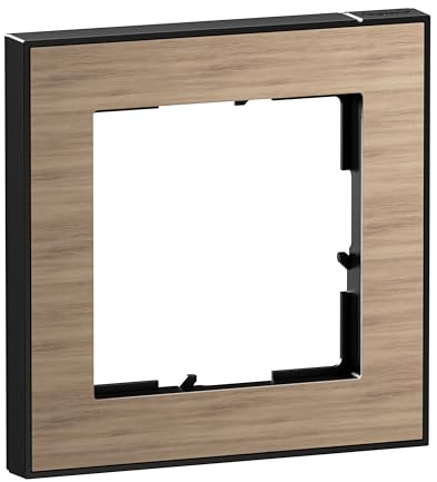 LEGRAND, SEANO+ 1-fach Rahmen mit Echtmaterialoberfläche, halogenfreies Thermoplast, nachhaltige Produktion und Verpackung, Farbe: Eiche-Natur, 765291