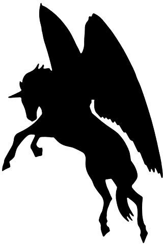 ROMOER (2 Stück) 3D Auto Aufkleber 10,7 * 16 cm Pegasus Einhorn Fliegendes Pferd Auto Styling Aufkleber Kreative Vinyl Auto Körper Aufkleber