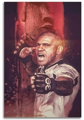 Alex Pereira Fighter Ufc Champion Kunst und Sport, berühmte Film- und Fernsehfiguren, Pop-Musik-Figuren, Poster, Dekoration, Leinwand, Kunstdekoration, Druck, Signaturfoto, Wohnzimmer, Heimdekoration,
