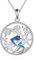 YFN Meerjungfrau Halskette Blau Meerjungfrau Seestern Anhänger Kette 925 Sterling Silber mit Tropfeinspeisung Anhänger Kette Schmuck Geschenke für Frauen Mädchen