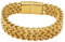 Heideman Panzer Armband Tra Damen - Aus hochwertigem Edelstahl Gold farbend poliert Armkette für Frauen mehrreihiges Gliederarmband mit Magnetverschluss