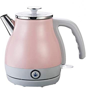 Bollitore elettrico domestico in acciaio inossidabile, spegnimento automatico 1 litro, rosa a strato singolo Safehappy