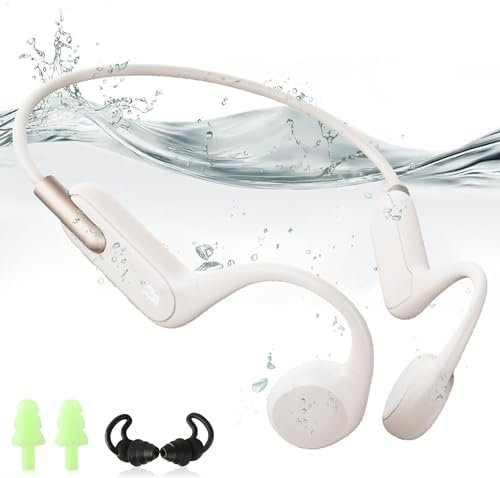 HIFI WALKER Auriculares Conduccion Osea, MP3 Acuaticos para Natacion IPX8, Cascos Bluetooth 5.3, Memoria 32G integrada, Auriculares Deportivos Impermeables para natación para Ejercicios al Aire