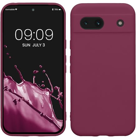 kwmobile Handyhülle für Google Pixel 8a Hülle - weiches Handy Silikon Case - Schutzhülle Cover - Magenta Lila