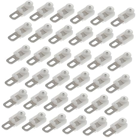 KOMBIUDA 100pezzi Ganci per Tende Scorrevoli Supporti Resistenti e Silenziosi Ruote per Guide Tende di Alta capacità Facili da Installare Impermeabili e Resistenti alla Usura