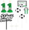 Ronoza Pailletten Geburtstagskerzen Zahlen 11 (Fußball Deko), Kerzen Geburtstag, Grüne Geburtstagskerze, Geburtstagskerzen für Torte, Kerze 11, Kerzen Zahlen (mit Tortendeko Fussball Set)