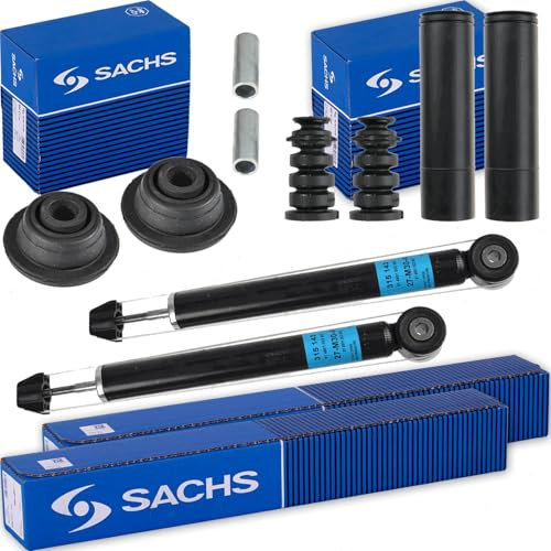 2x SACHS Stoßdämpfer hinten + Domlager + Service-Kit passend für Twingo I