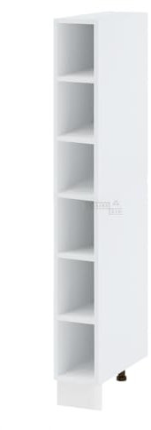 Cuisineandcie - MEUBLE COLONNE DE CUISINE BELLISSI Blanc L 20 cm H 218 cm - Meuble Bas Cuisine Range Bouteille, Placard Cuisine Bas