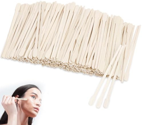 300pcs Bâtons de Cire d'Épilation en Bois - Spatules en Bois pour Sourcils, Visage et Petits Bâtons d'Épilation - Idéal pour une Application Précise