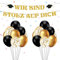 Banner Abschluss Girlande 2025 Set mit 18 Stück Graduation Luftballons, Abschlussfeier Deko, abschluss deko, Schwarz Gold Latexballons Konfetti, für Oberschule Universität Abschlussfeier