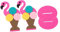 Toddmomy 6Stücke Filz Tischdekoration Teilig Sommerliche Hawaii Deko mit Flamingo Ananas und Kaktus für Partys Kindergeburtstage und Festliche Anlässe
