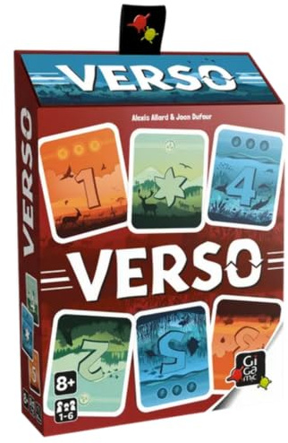 GIGAMIC Verso Kartenspiel, Zweiseitiges Strategiespiel, 1-6 Spieler, ab 8 Jahren
