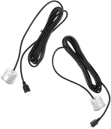 HEALEEP 2 Piezas Sensor ultrasónico Alarma de sensores de Coche Asistente de estacionamiento Sistema de Alarma para Camiones Radar de Respaldo de polivinilo Plata