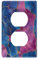 Marble Royal Blue Hot Pink Decorative switch and outlet cover cute wall plates tapa para interruptor de luz Duplex Outlets 4.53 x 2.76
