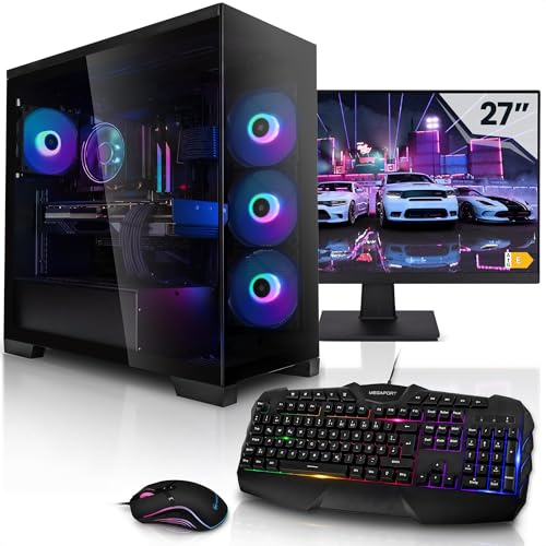 Aurum Komplett Set Gaming PC Intel Core Ultra 7 265KF • 27 Monitor • GeForce RTX5070 12GB • 32GB DDR5 • 1TB M.2 SSD • Windows 11 • Wasserkühlung • Tastatur • Maus pc Gaming komplettpaket