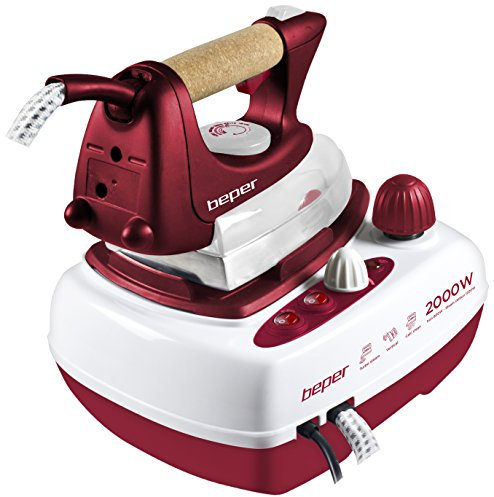BEPER Sistema Stirante a Vapore, Acciaio Inox, Rosso, 39 x 31.5 x 15.5 cm