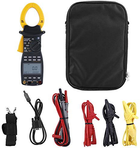 Akozon Three-phase Clamp Meter PEAKMETER MS2205 Three-phase Clamp Meter Multi-function AC RMS Active Power Passive Factor Harmonic Frequency Apparent power Test-50mm Jaw Diameter- Store 100 Groups Dat