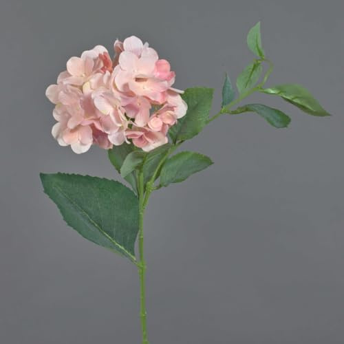 artplants.de Künstliche Hortensie Asuka, zartrosa, 80cm, Ø 15cm - Kunsthortensie - Künstliche Blume