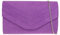 Girly Handbags - Cartera de Mano de Ante para Mujer Morado Morado