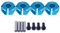 Tbest Radmitnehmer 12 mm, Radnabenadapter für HSP 1/10 Scale RC Car 1/10 Radmitnehmer Modellbau Spurverbreiterung(6mm-Blau) Automodell Spielzeug