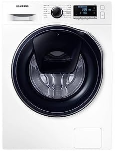 Samsung Lavatrice AddWash WW8NK62E0RW/ET, Slim 8 kg, Ecolavaggio, Vapore Igienizzante, Motore Digital Inverter Garantito 20 anni, Cestello Diamond, 1200 rpm, LxAxP: 60 x 85 x 45,6 cm, Bianco/Nero