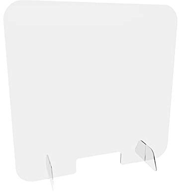 nattmann PLEXIGLAS® Hygieneschutz BIG mit Durchreiche Spuckschutz Thekenaufsatz (80x60cm (BxH))