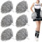 Niuhong 6 PCS Cheer Leader Poms Pom Bright Metallic Cheers Ball Squad Cheer Sport Farben Pompons Poms Hand Flower Bands Spirit Cheering Pom Colours Accessories Cheerleading Sports Games Team (Silber)