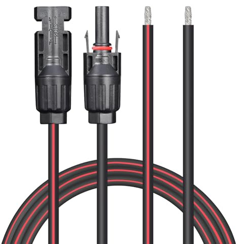 Câble Solaire 4mm2/12AWG, Câble Panneau Solair 9M (30ft), Rallonge Câble Solair, avec Connecteurs Mâles et Femelles