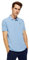 Polo Club Polo Bleu Ciel en piqué avec Patte à Trois Boutons et Logo brodé Contrastant Homme