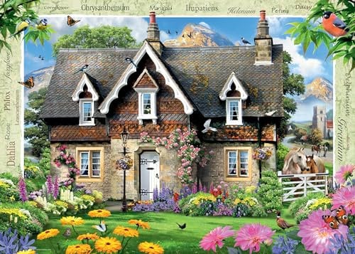 Ravensburger Country Cottage Collection No.15 Hillside Cottage 1000 Piece Jigsaw Puzzles for Adults and Kids Age 12 Years Up