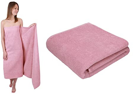 Betz 2 Stück Badetücher groß XXL Berlin Größe 100 x 200 cm Badetuch Saunatuch 100% Baumwolle Farbe Lotus - Berlin
