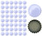 Curqia Lot de 50 bouchons de bouteille de bière en aluminium Blanc 26 mm Taille standard