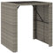 vidaXL Table de Bar et Dessus en Verre Gris 105x80x110 cm Poly rotin, Table de fête, Table de pub, Table de Bar de Petit déjeuner, Table de bistrot