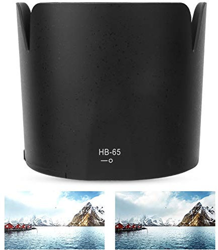 Lens Hood 77 para 80-400, Hb-65, Lens Hood Hb-65 Black Plastic Mount Lens Hood para AF S 80-400Mm F 4.5-5.6 Lentes