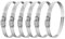 6Piezas Clips de Manguera 40-63 mm Clips de Jubileo Ajustables 304 Abrazaderas de Manguera de Acero Inoxidable Tuberías de Manguera de Lápidas Clamps