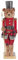 URBNLIVING Teddybär mit Nussknacker, Soldier in Uniform, Dekoration, Ornament, Statue, Geschenk, Heimdekoration (60 cm)