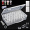 38 Grids Diamond Art Storage Box with 2 Sheets Sticker, Plastic Organizer Box for DIY Diamond, Beads, Glitter Rhinestones Crafts Jewelry