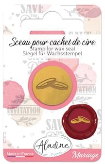 Aladine - Siegel für Eheringe - aus Messing - Wachspistole - für Karten, kreative Hobbys - 70234