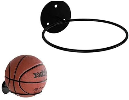 Wall Mount Sports Ball Display Stands (For Basketball, Rugby, Volleyball, Fitness Balls) - Home Decoration Gift for Sports Enthusiasts (1PCS)