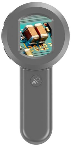 Shuade Microscope portatif avec écran de 2 Microscope ergonomique ABS pour scientifiques, évaluateurs de bijoux et réparation électronique Microscope portatif
