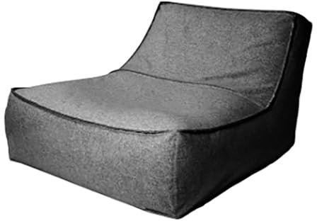 Strandkorb-Sitzsack-Stühle-Bezug for Erwachsene, Baumwollleinen, wasserdichter Sitzsack-Liege-Bezug for den Außenbereich, ohne Füllstoff, for Garten, Strand, Pool, Sofa, Bett, Pouf, Salon(Pouf-carbon