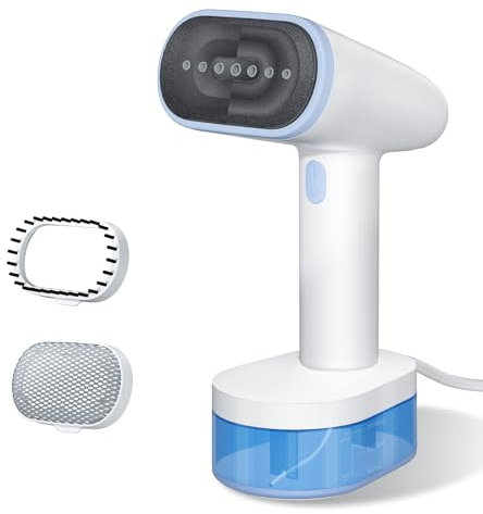YASHE Vaporizador de Ropa Portátil de Mano, 250ml de Capacidad Grande, 1600W, Calentamiento Rápido en 25s, Autoapagado, Autolimpieza, Sin Salpicaduras de Agua, Para el Hogar, La Oficina y el Viaje