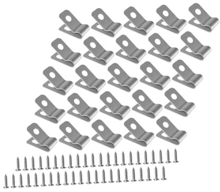 BCOATH 100 Stück Aluminium Zaunclips Mit Schrauben Metall Drahtzaunklemmen Für Haustierkäfig Und Garten Robuste Drahtbefestigung Einfache Montage Witterungsbeständig