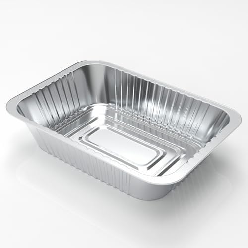 SEAVERRS 10 Pack Drip Pan Liners for Ninja OG850/OG951 Woodfire Outdoor Grill & Smoker - Compatible with OG800 and OG900 Series - Disposable Aluminum Foil Grease Tray,Silver