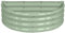 Harbour Housewares Raised Garden Bed - Green - 95 x 45cm - Semi-Circle - Bottomless Galvanised Steel Metal Planter Box for Growing Outdoor Plants, Vegetables, Flowers and Herbs