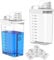 Anhow 2er 2300ml Waschmittel Aufbewahrung, Waschpulver Aufbewahrungsbox mit Messbecher Aufbewahrung Vorratsgläser und 12pcs Kategorie Aufkleber für Waschmittel, Waschpulver - Transparent