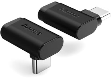 Hama USB-C-Winkeladapter 90°, USB 3.2 Gen2, 10 Gbit/s, 5 A, 240 W, 2er Set