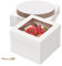 10 Stück Tortenbox,Tortenkarton Mit Tortenbrett Und 1 Hanfseil 2 Blatt Aufkleber,Cake Box Mit Weiß Sichtfenster,Tortenschachtel Für 8 Zoll Kuchen Transport Torten,Gebäck(25.4*25.4*20.3cm)